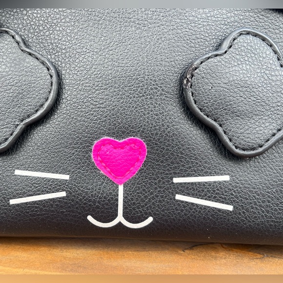 EUC Betsey Johnson Peek-A-Boo Black Cat Pouch/Wristlet - Picture 13 of 13